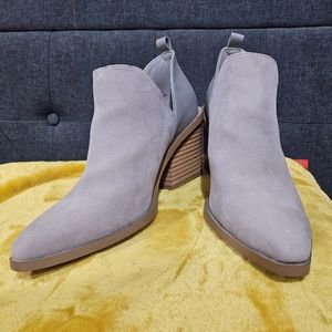 Justfab Grey Ankle Booties